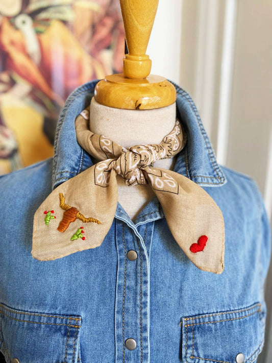 Embroidered Cattle Call Bandana