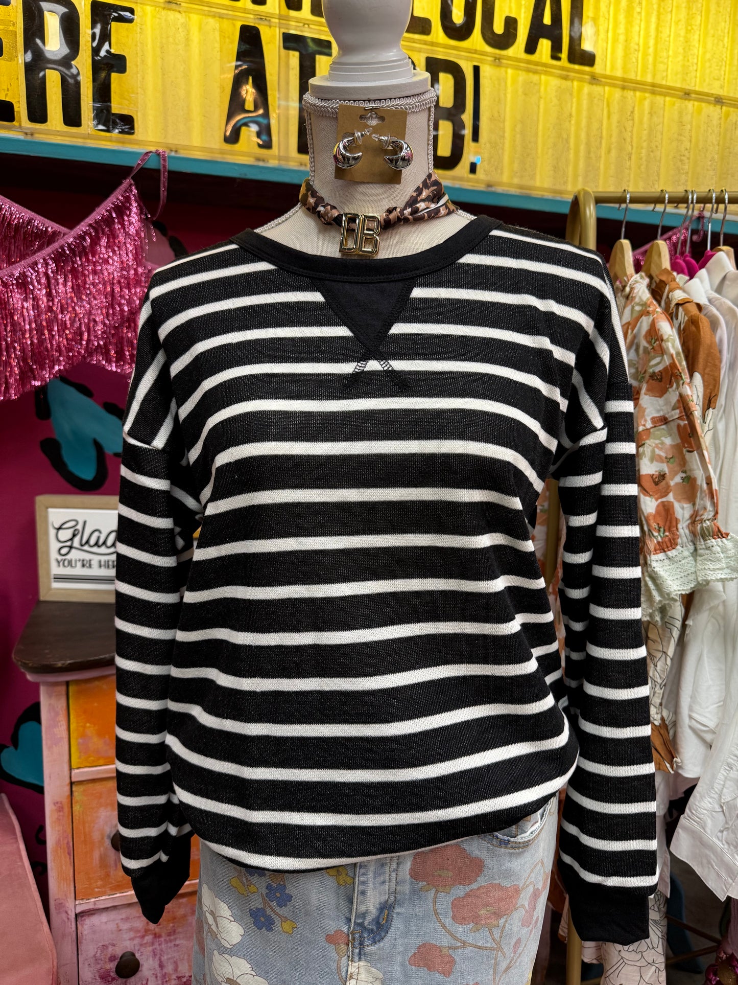 Striped Long Sleeve Top