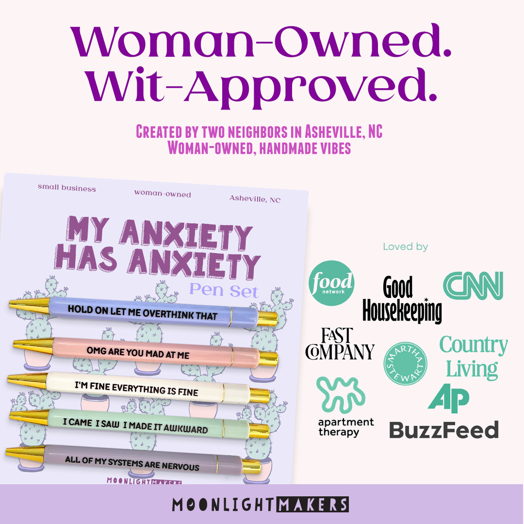 My Anxiety Has Anxiety - Funny Pen Set - Gift, Birthday