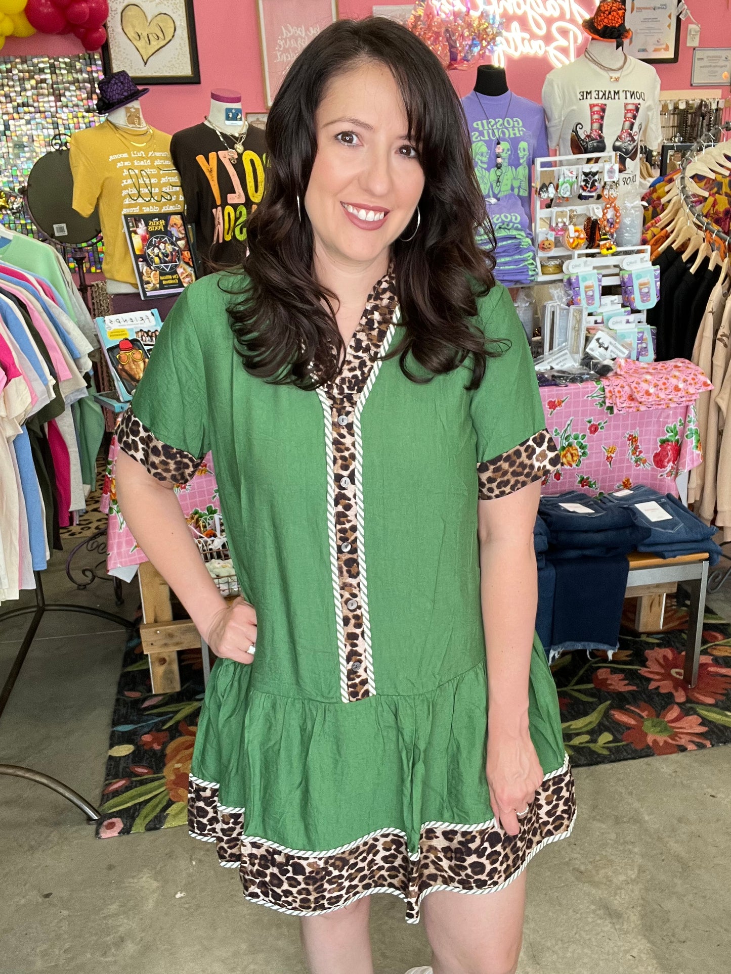 ✨ Solid Short Sleeve Mini Dress ✨ - FERN