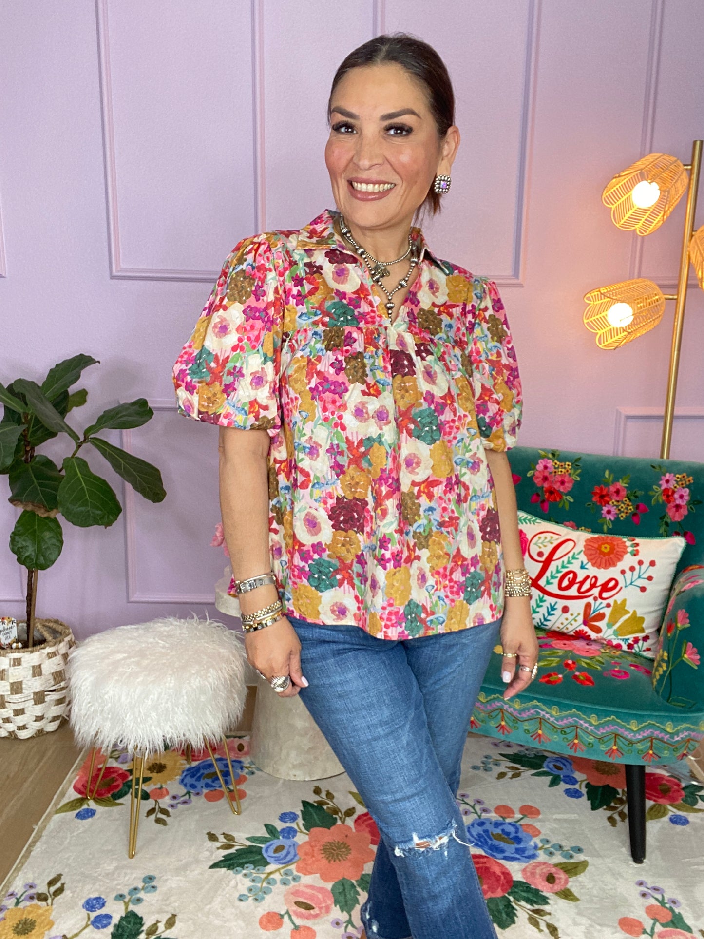 MULTI FLORAL TOP