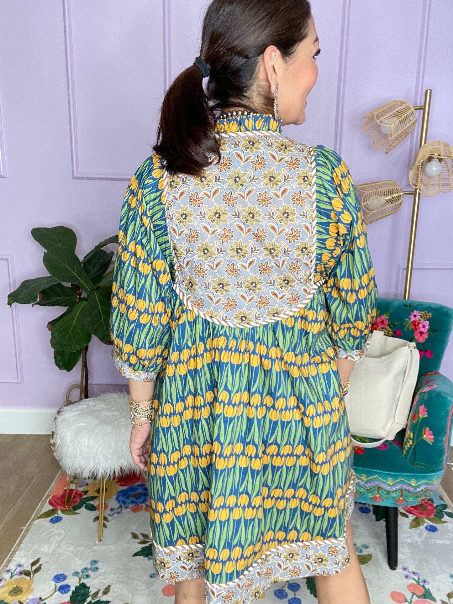 GREEN MIX DRESS