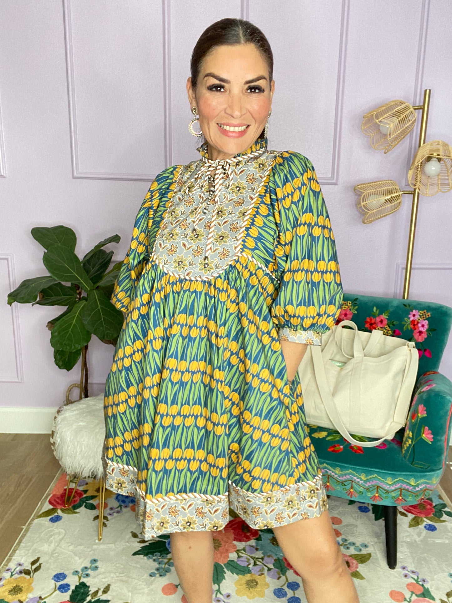 GREEN MIX DRESS