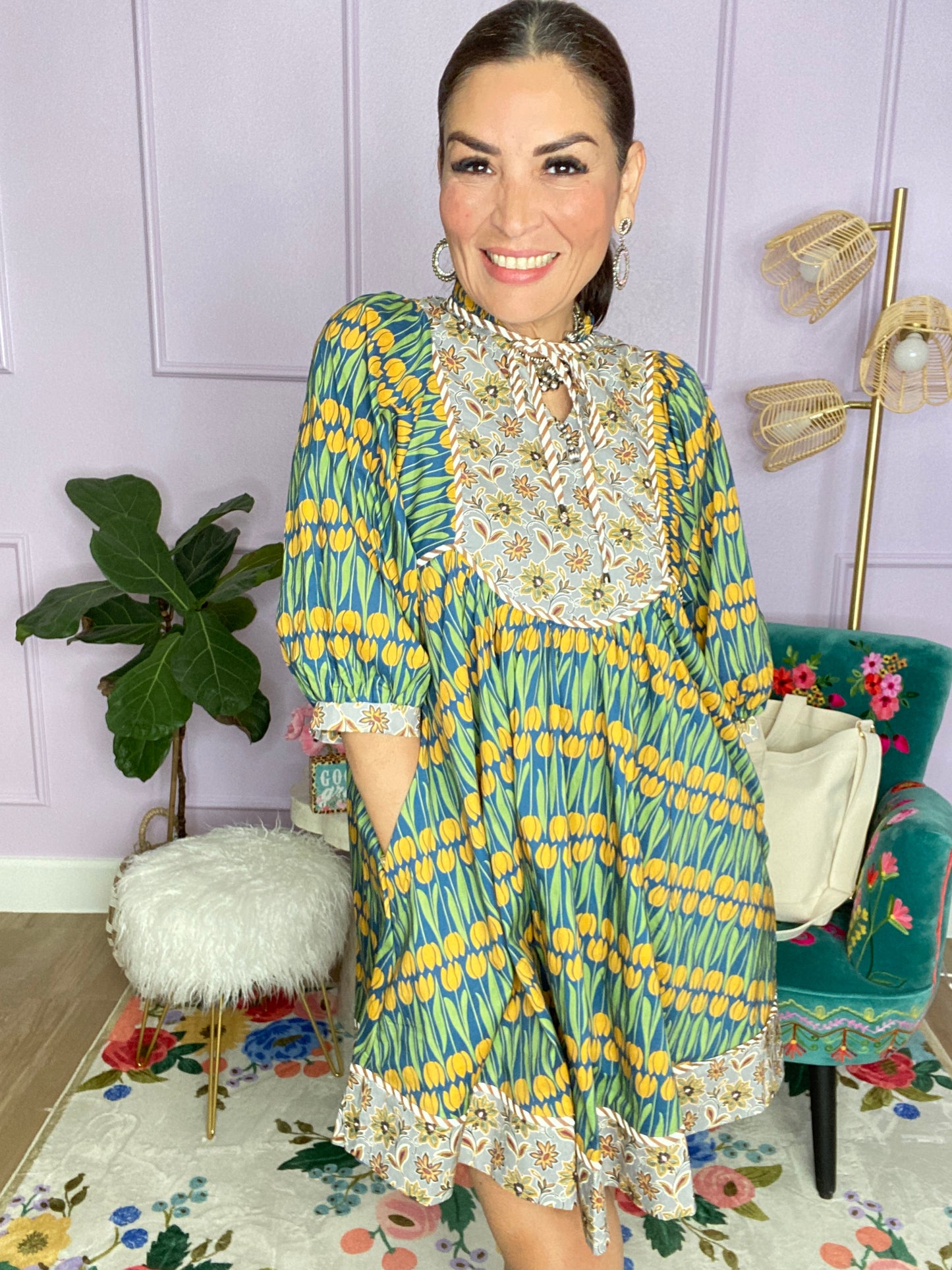 GREEN MIX DRESS