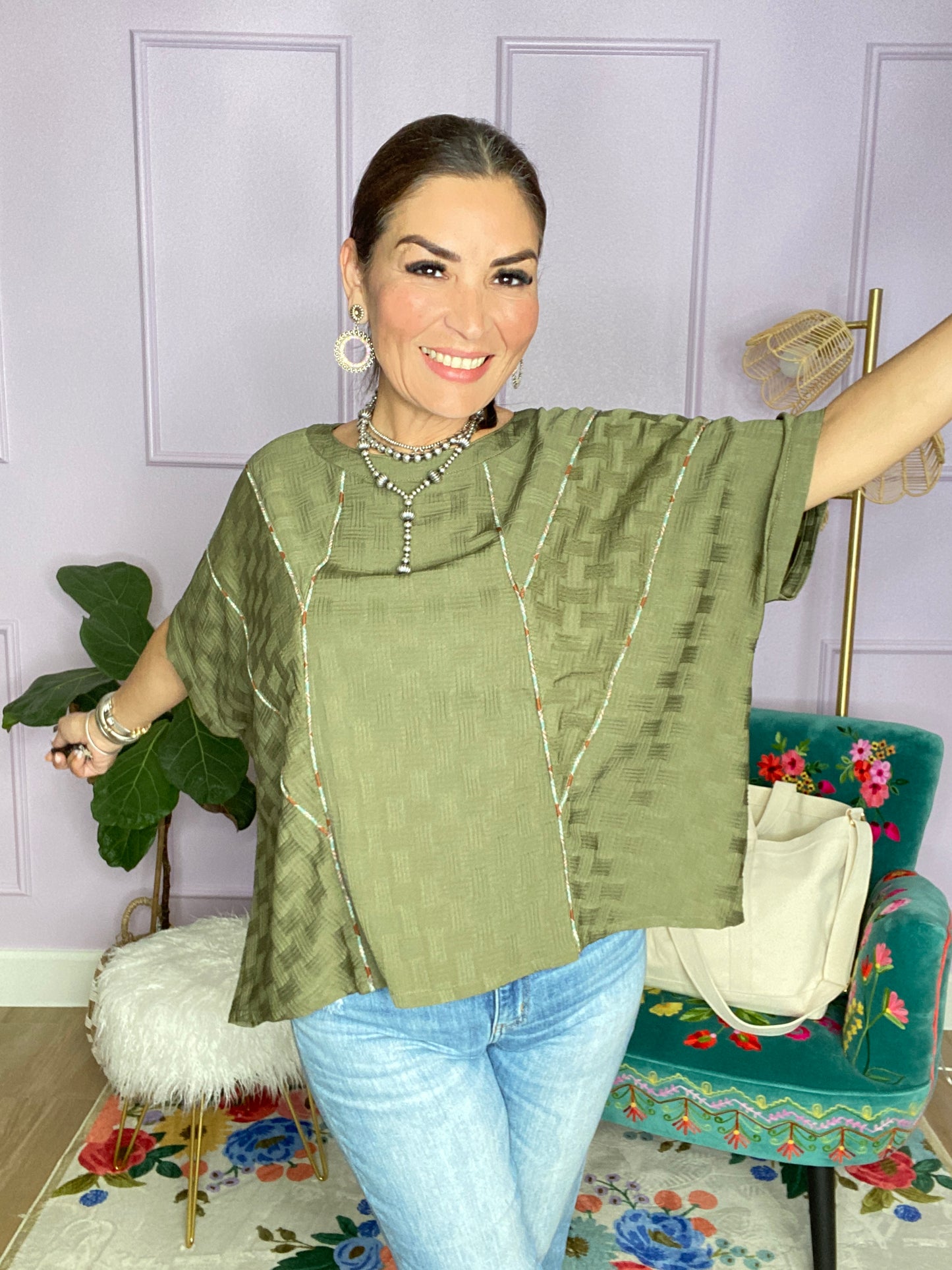 OLIVE TEXTURED SHIRT