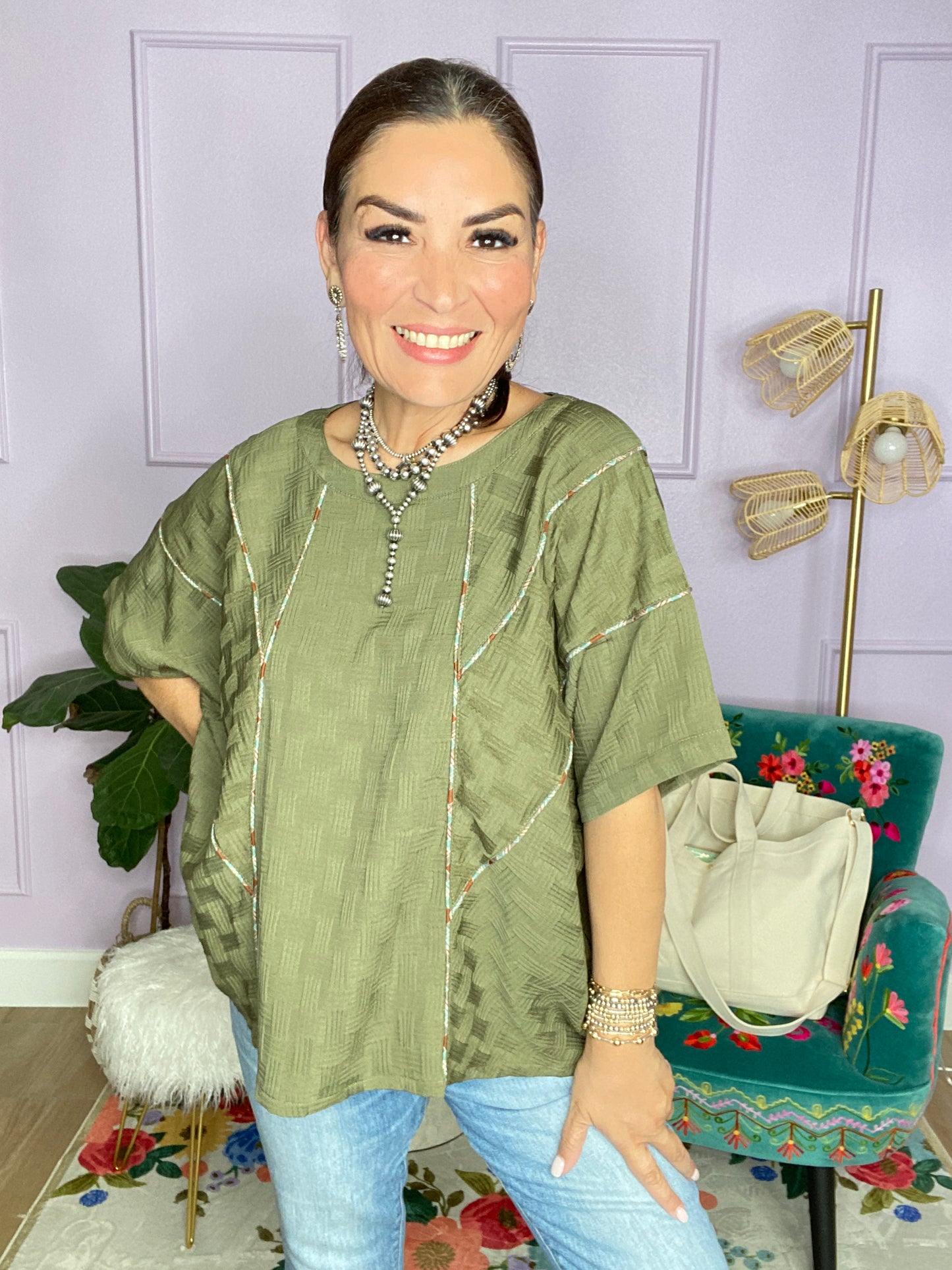 OLIVE TEXTURED SHIRT