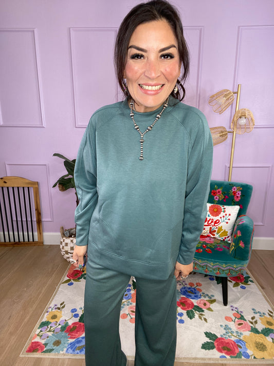 SCUBA ROUND NECK PULLOVER WITH SIDE SLITS