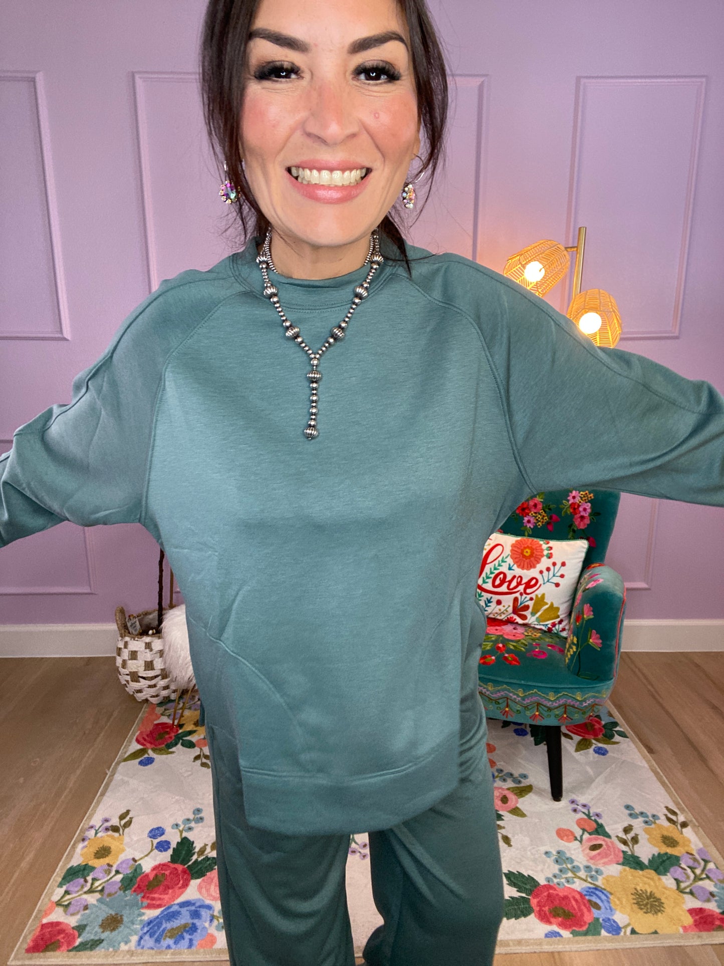 SCUBA ROUND NECK PULLOVER WITH SIDE SLITS