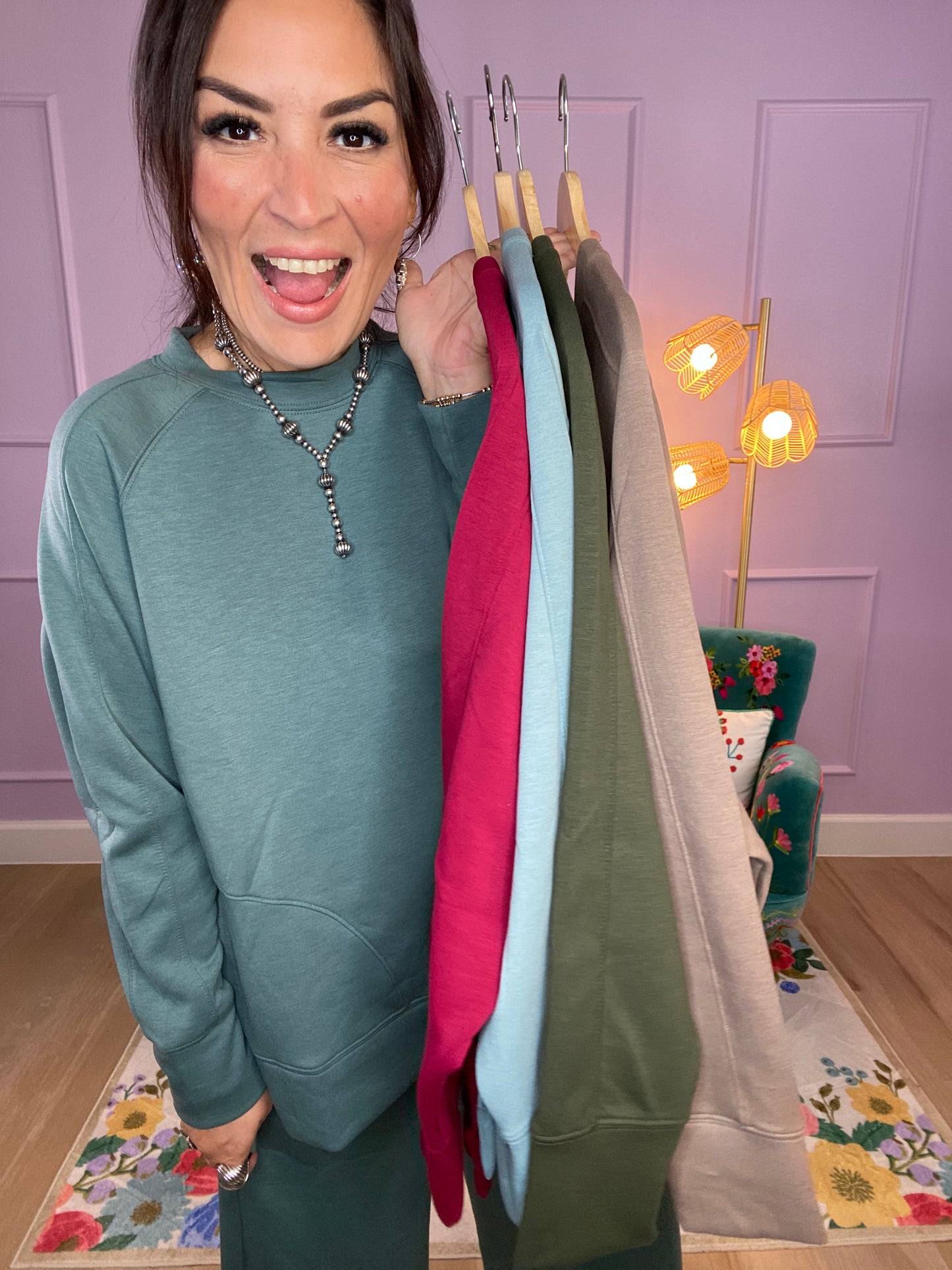 SCUBA ROUND NECK PULLOVER WITH SIDE SLITS