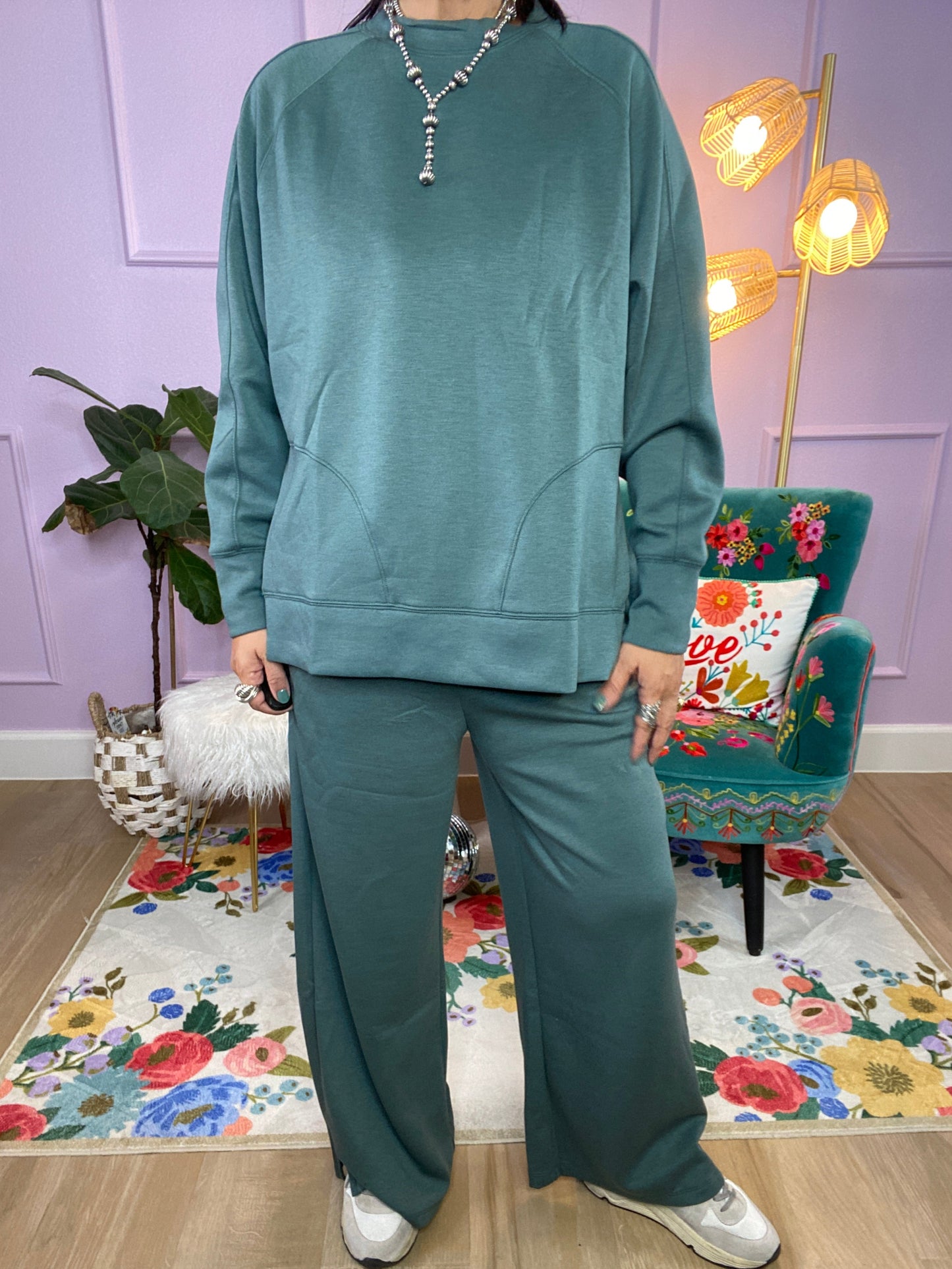 SCUBA WIDE LEG DRAWSTRING PANTS