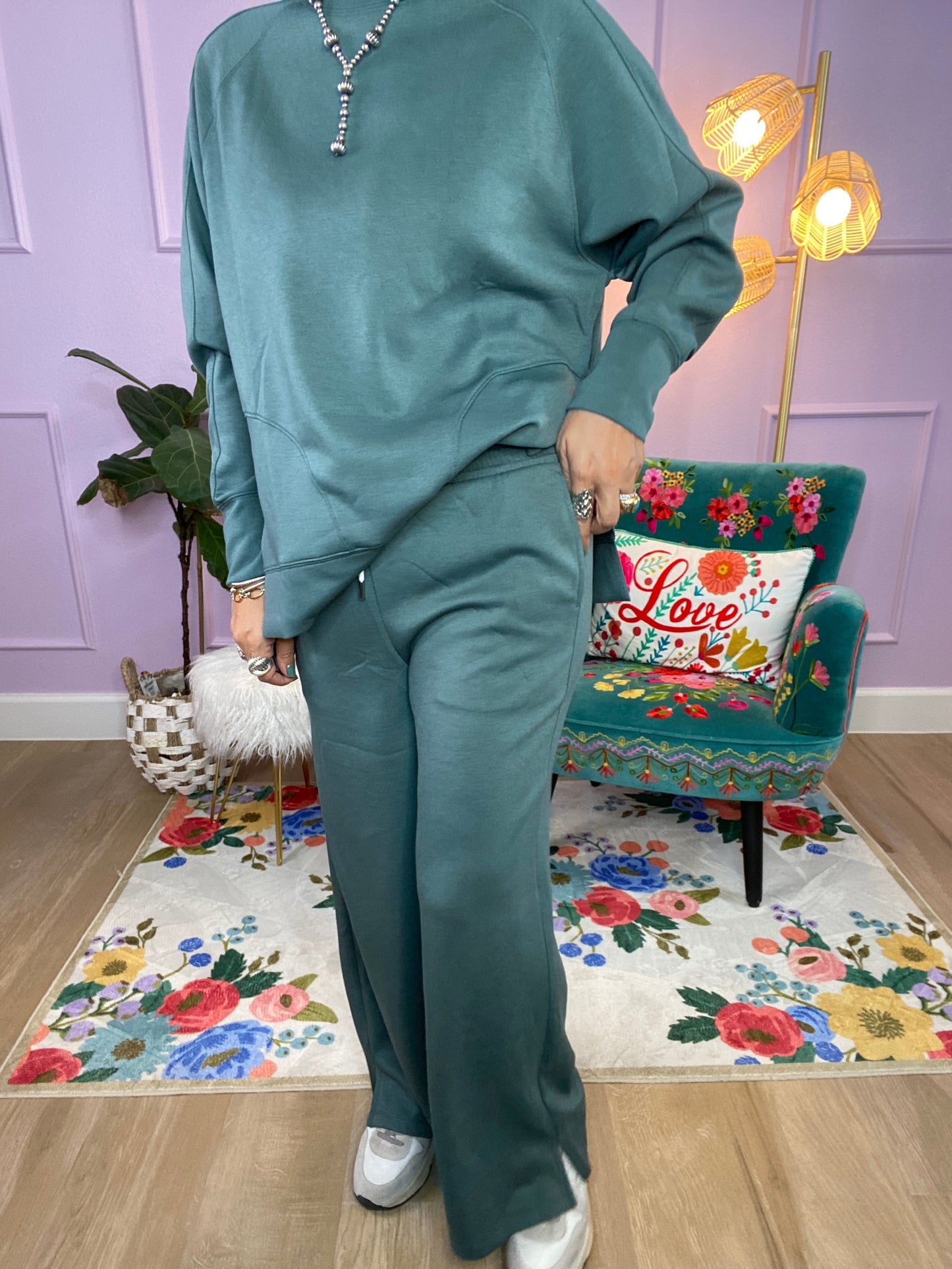 SCUBA WIDE LEG DRAWSTRING PANTS