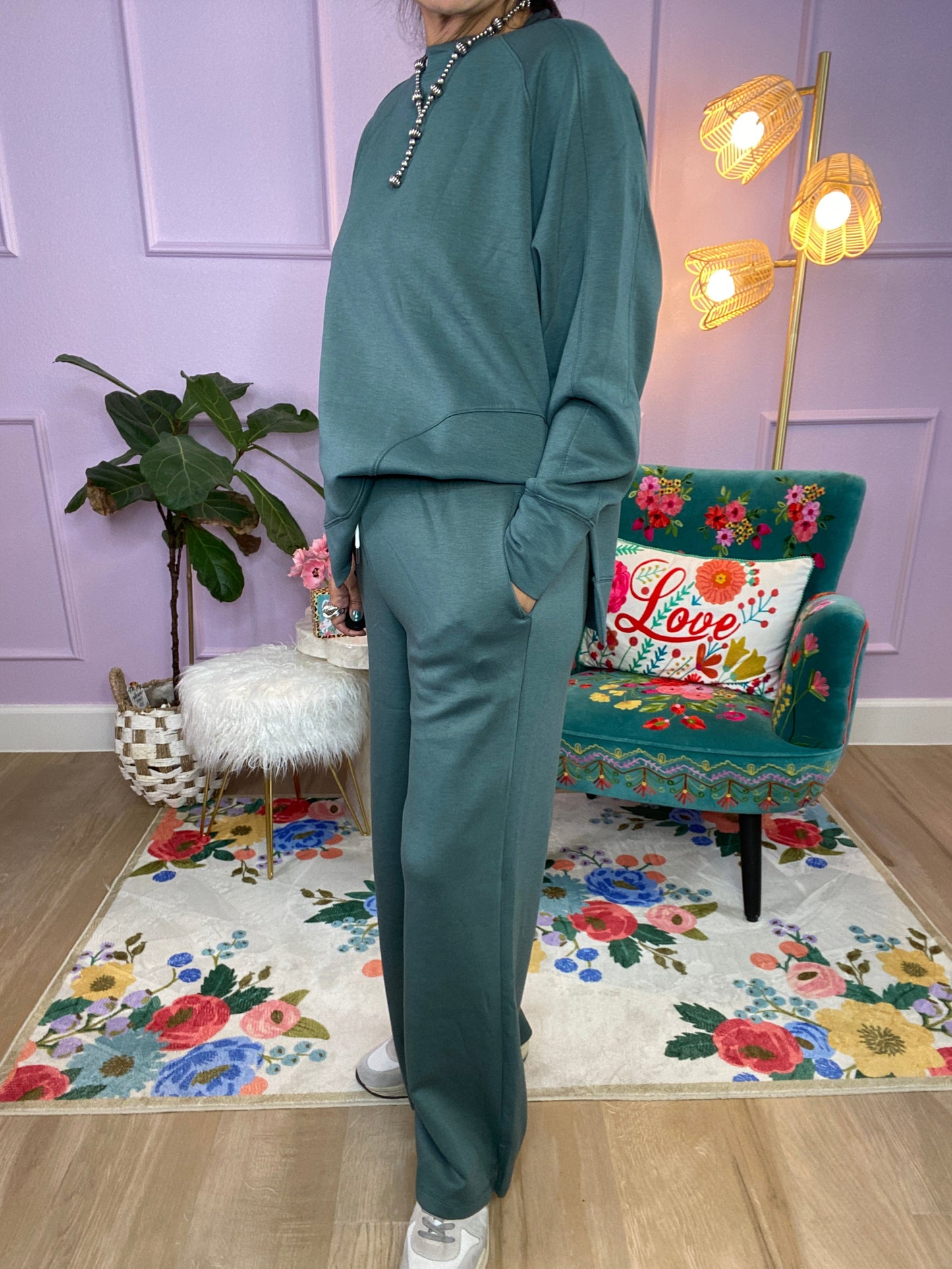 SCUBA WIDE LEG DRAWSTRING PANTS