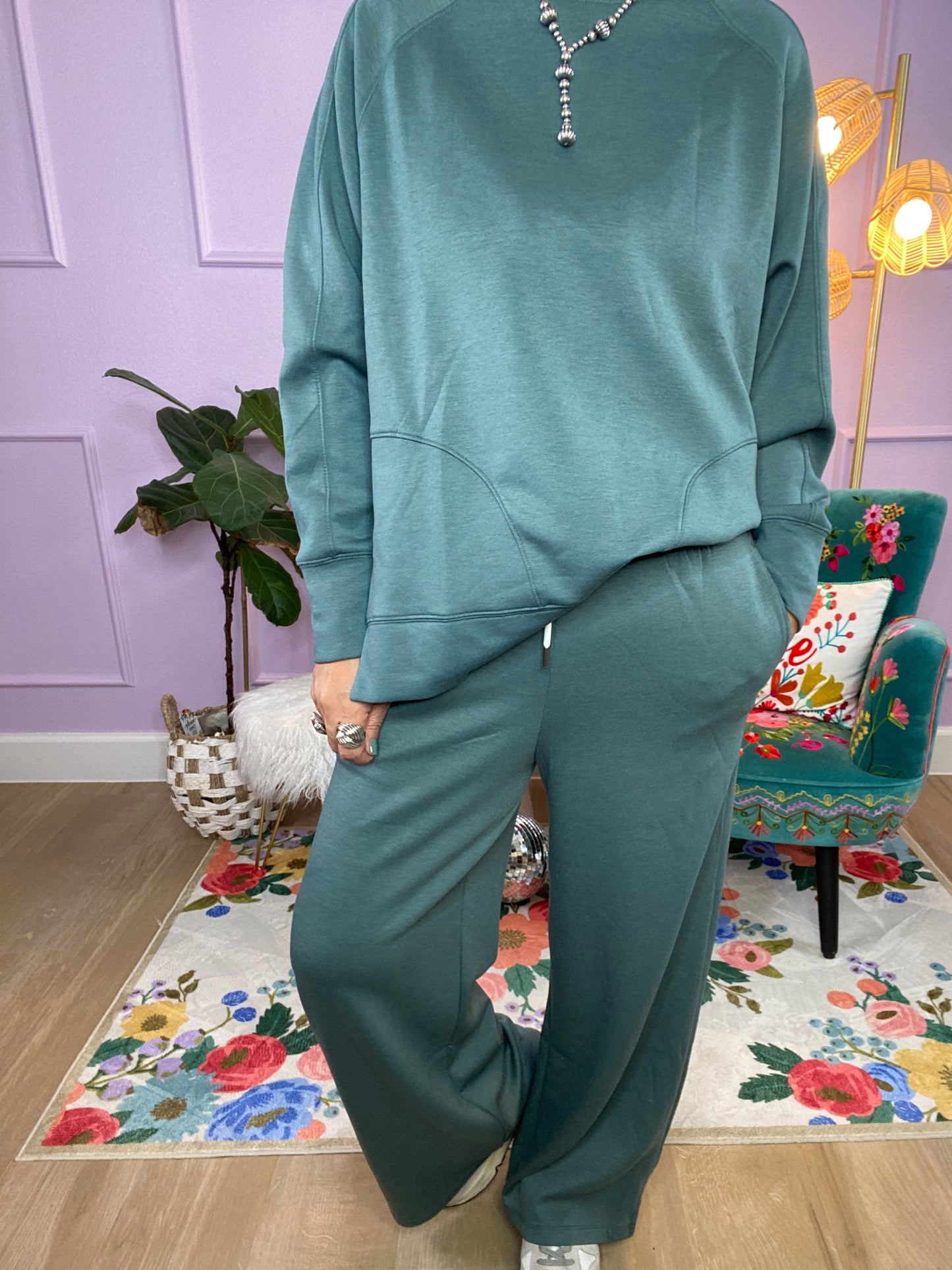 SCUBA WIDE LEG DRAWSTRING PANTS