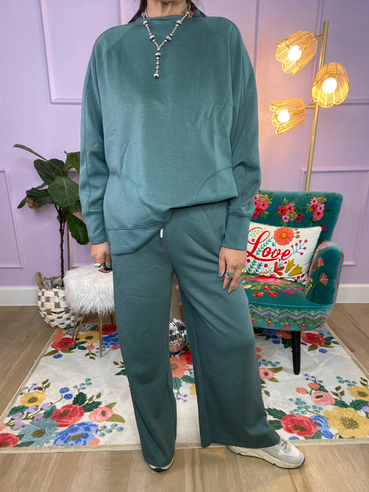 SCUBA WIDE LEG DRAWSTRING PANTS