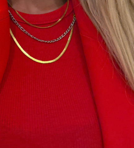 TWO TONE LAYERED NECKLACE