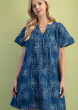 Wildflower Denim Tie-Neck Dress