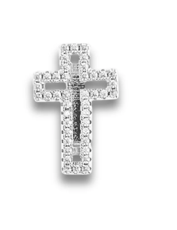 SILVER CZ Slider Charms for Strap Bracelet