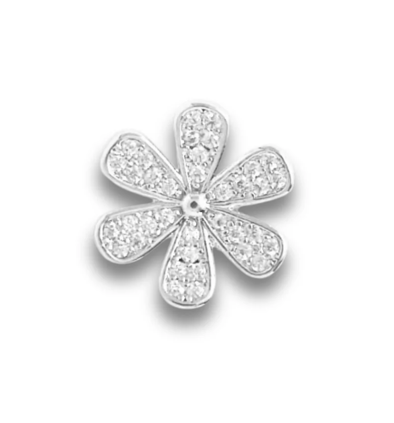 SILVER CZ Slider Charms for Strap Bracelet