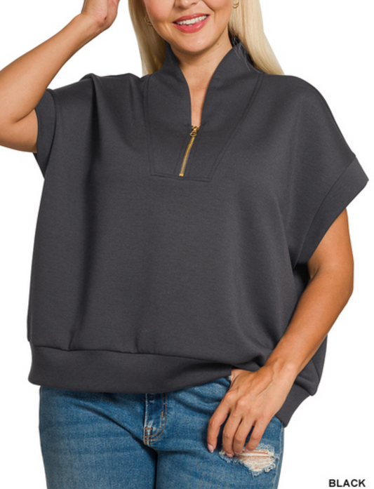 PLUS SCUBA HIGH NECK HALF ZIP VEST