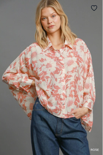 OVERSIZED FLORAL TOP
