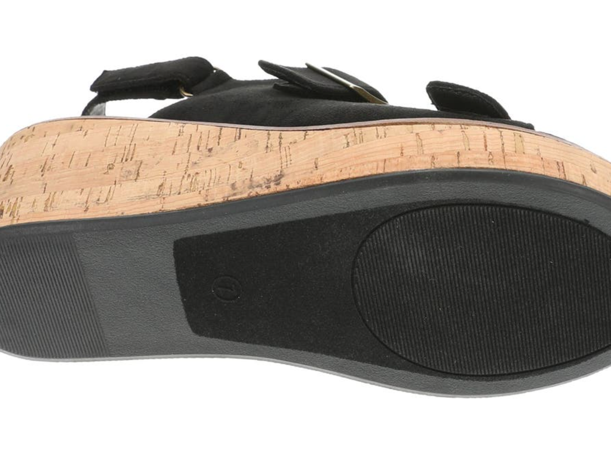 Corky's MY 2 CENTS - BLACK FAUX SUEDE