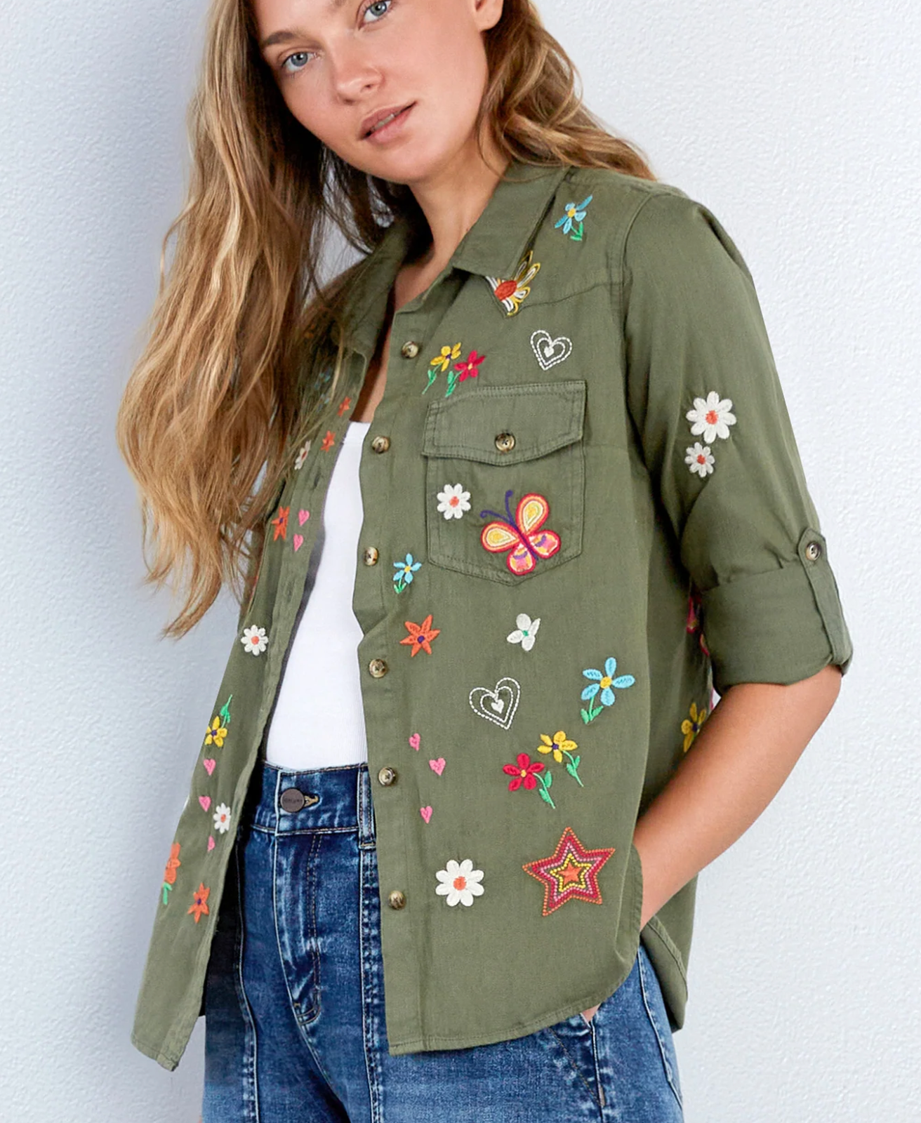 THE SKETCHBOOK OLIVE TOP