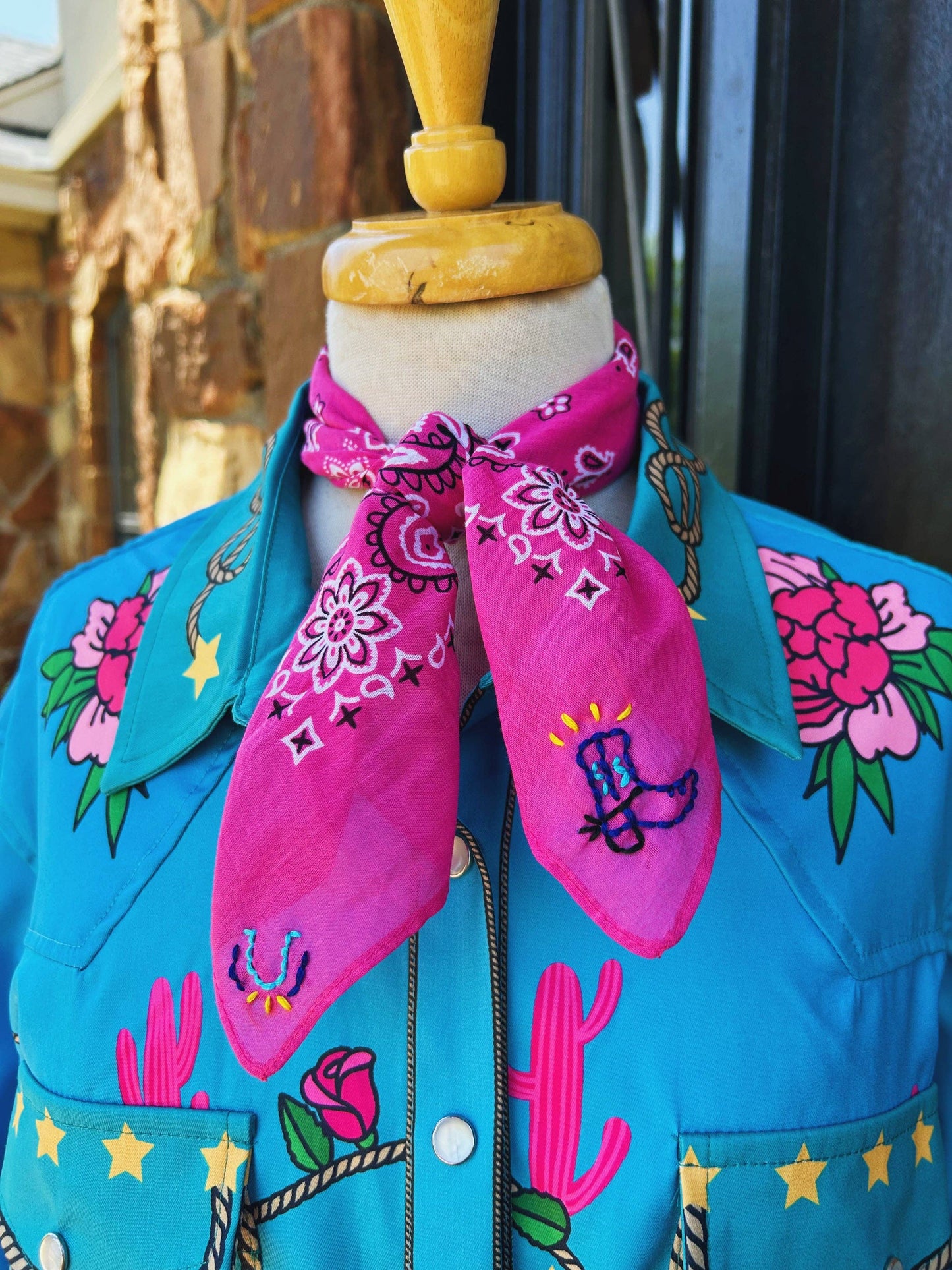 Embroidered Giddy Up Bandana