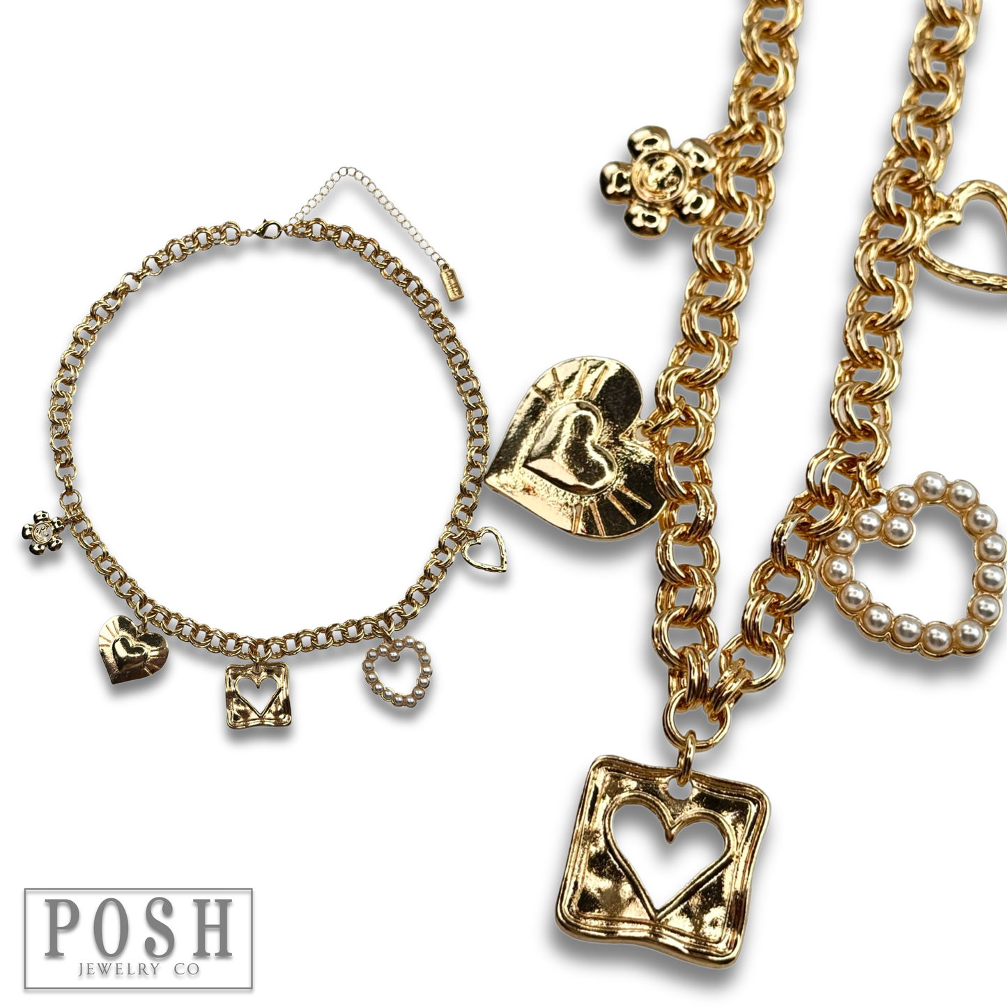 Flirty charm necklace