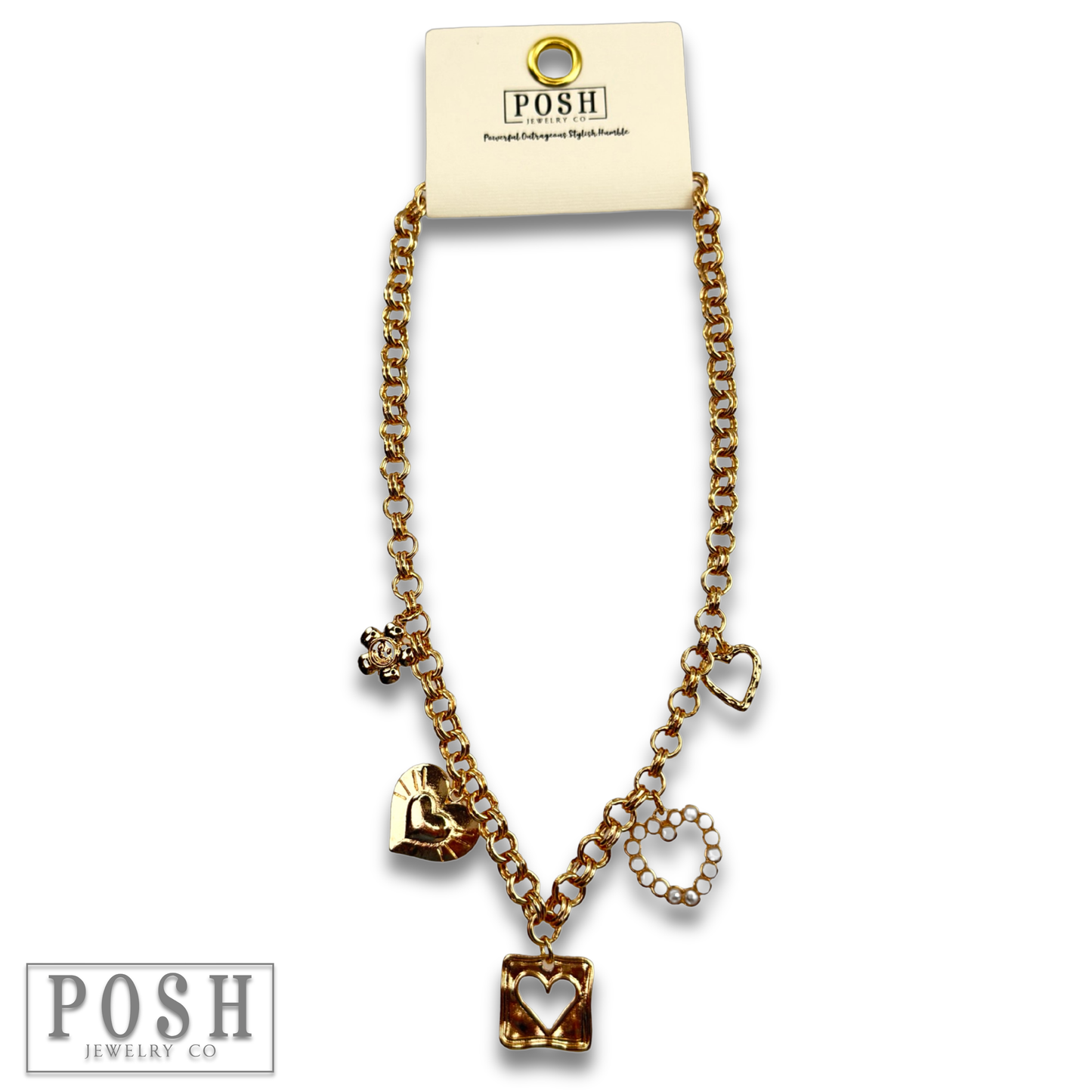 Flirty charm necklace