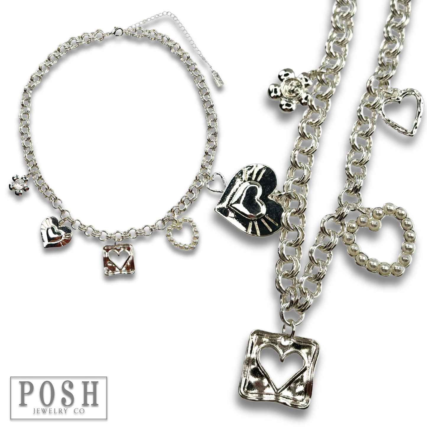 Flirty charm necklace