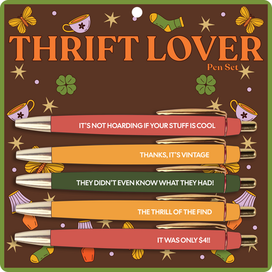Thrift Lover Pen Set (funny gifts, pens, stationery)