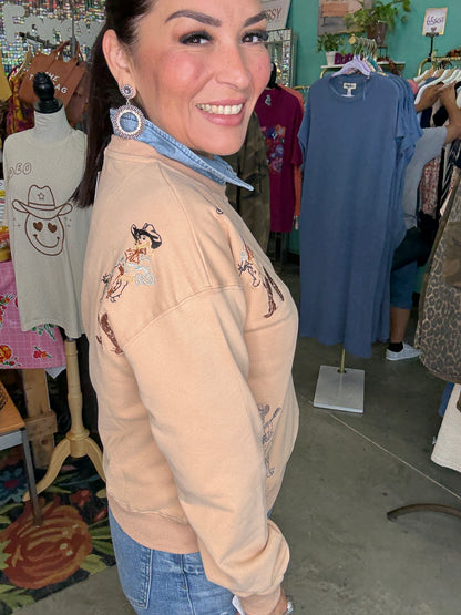 EMBROIDERED GRAPHIC SWEATSHIRT