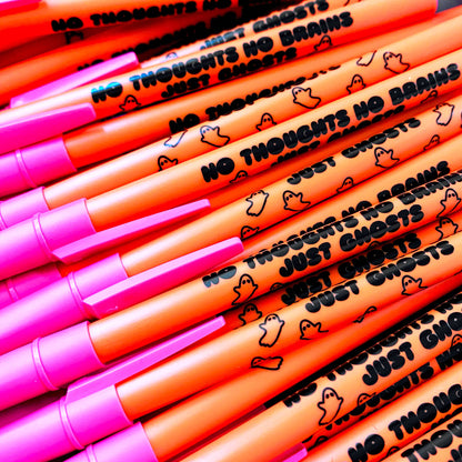 No Thoughts No Brains Just Ghosts Halloween Ballpoint Pen