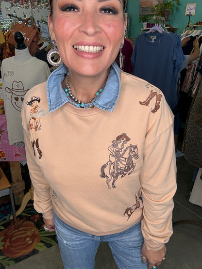 EMBROIDERED GRAPHIC SWEATSHIRT