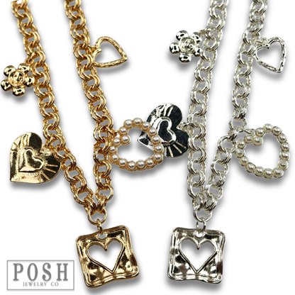 Flirty charm necklace