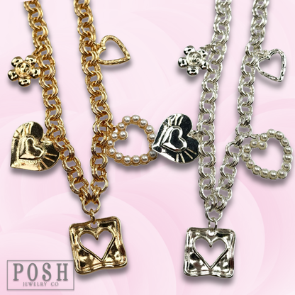 Flirty charm necklace