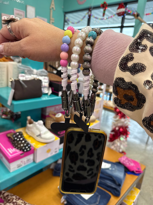 BEADED PHONE CHARGER/WRIST ACCESSORY