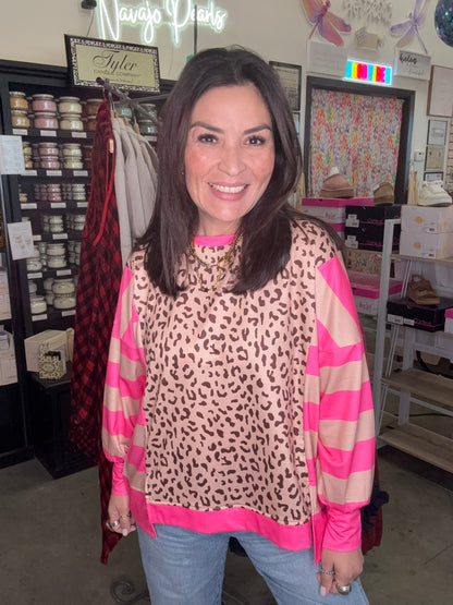 OOO LA LA LEOPARD TOP