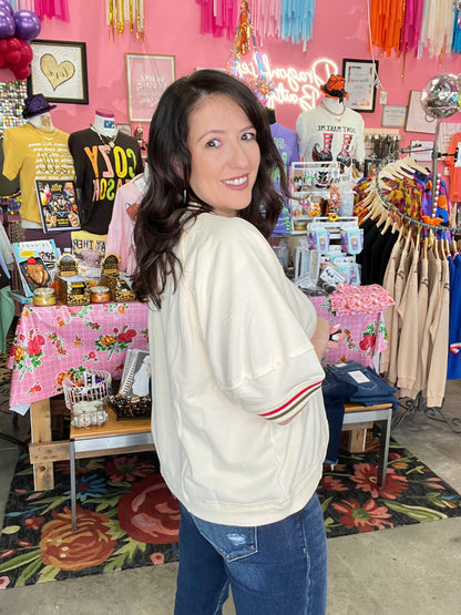 Solid Raglan Sleeve Knit Top