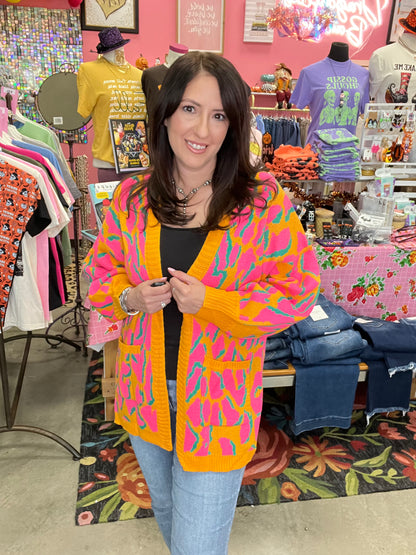 Wild & Cozy Cardigan - SUNRAY MIX