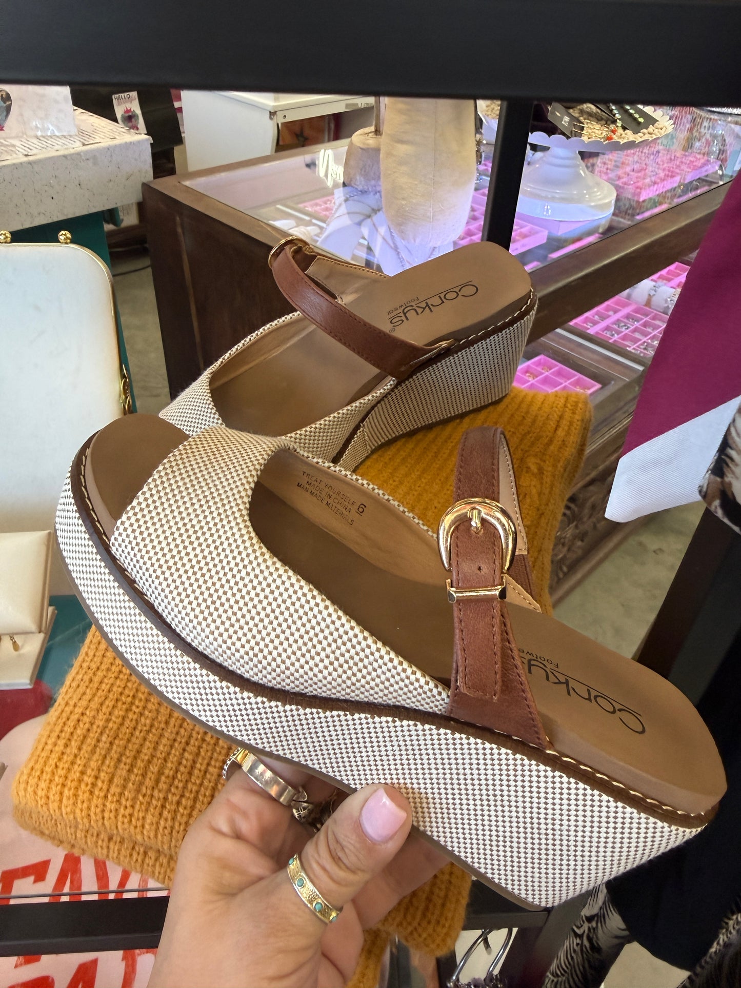 CORKY'S TREAT YOURSELF - BOURBON COMBO WEDGE SHOE