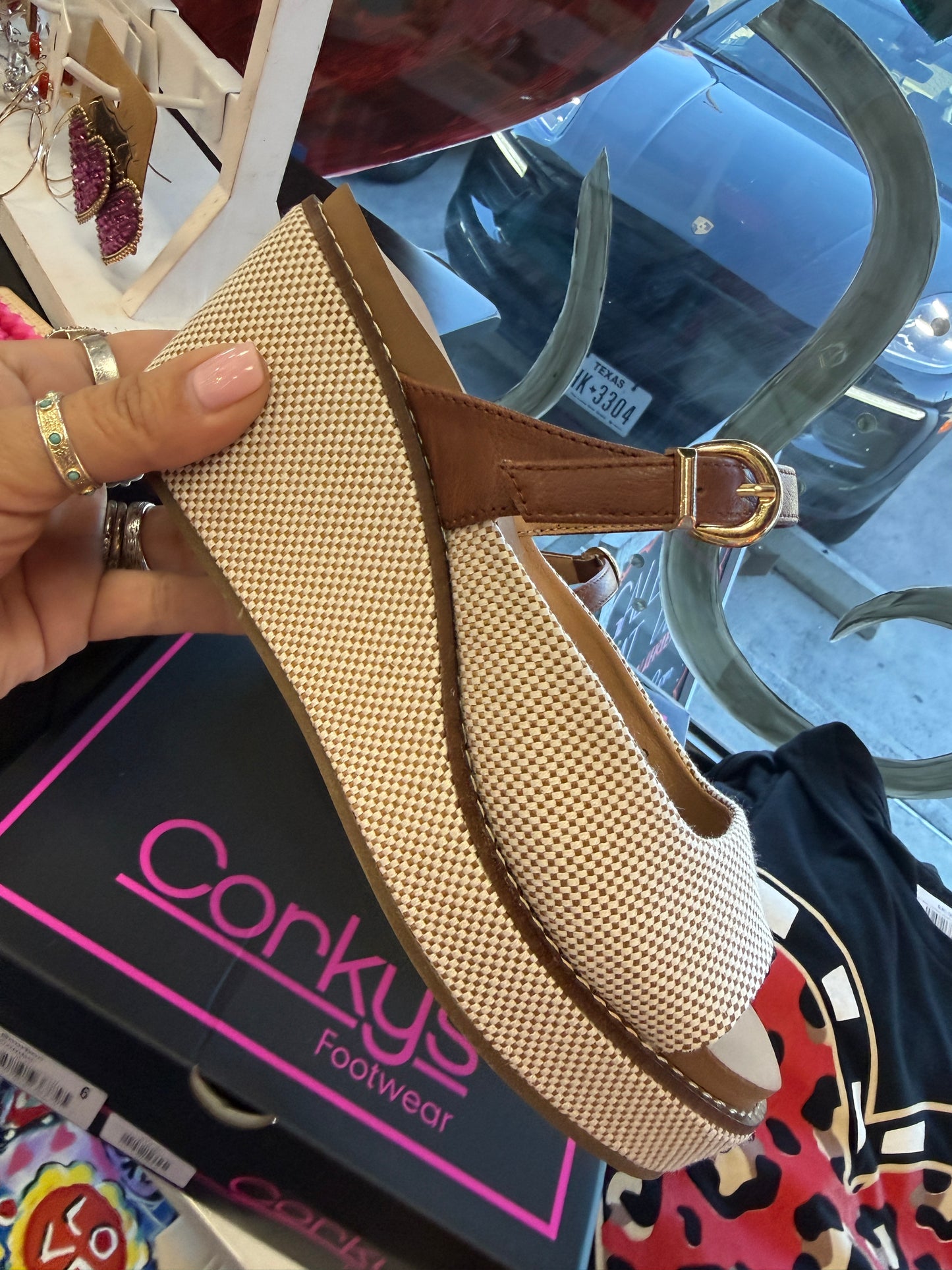 CORKY'S TREAT YOURSELF - BOURBON COMBO WEDGE SHOE