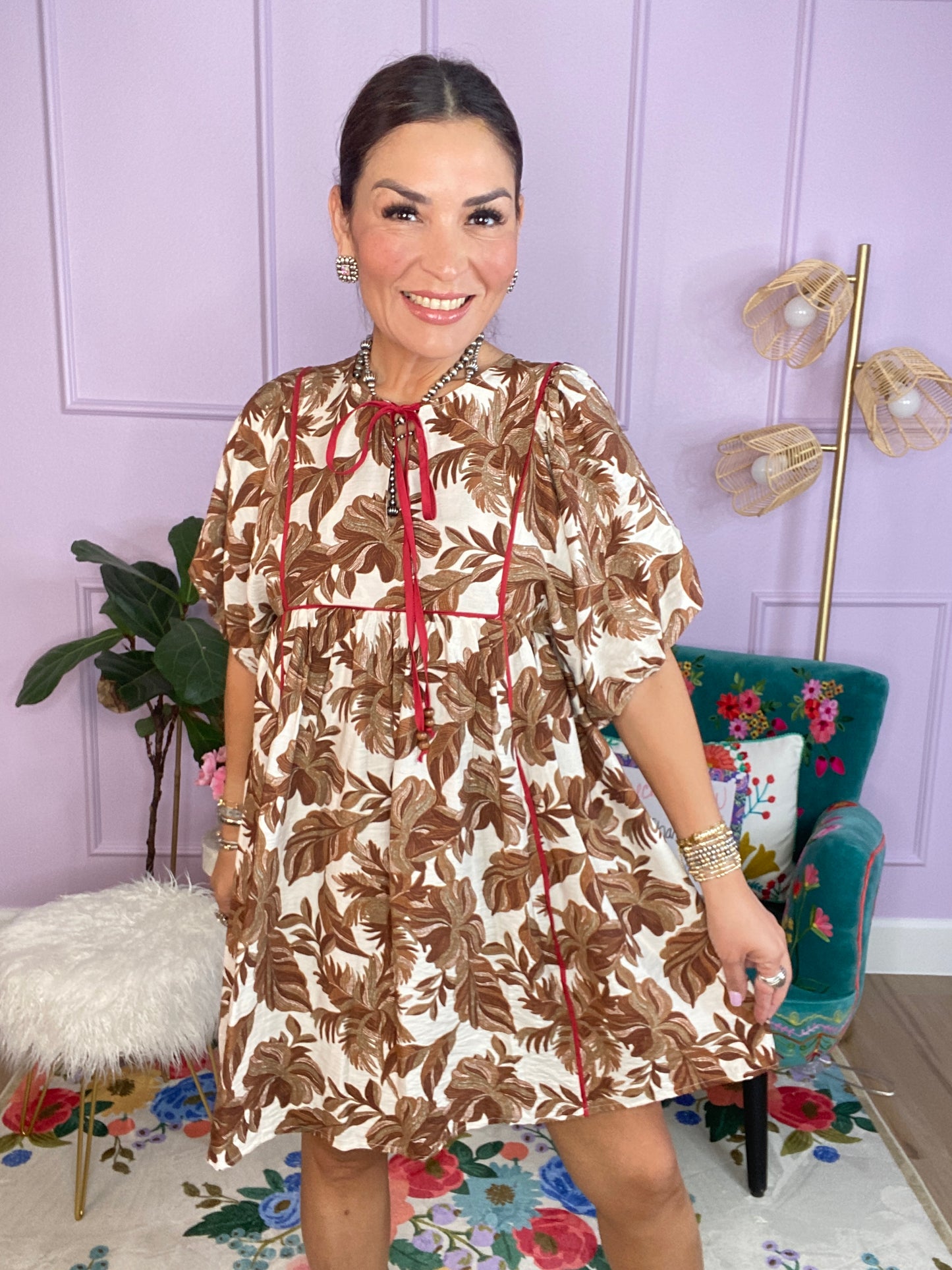 Autumn Whisper Babydoll Dress