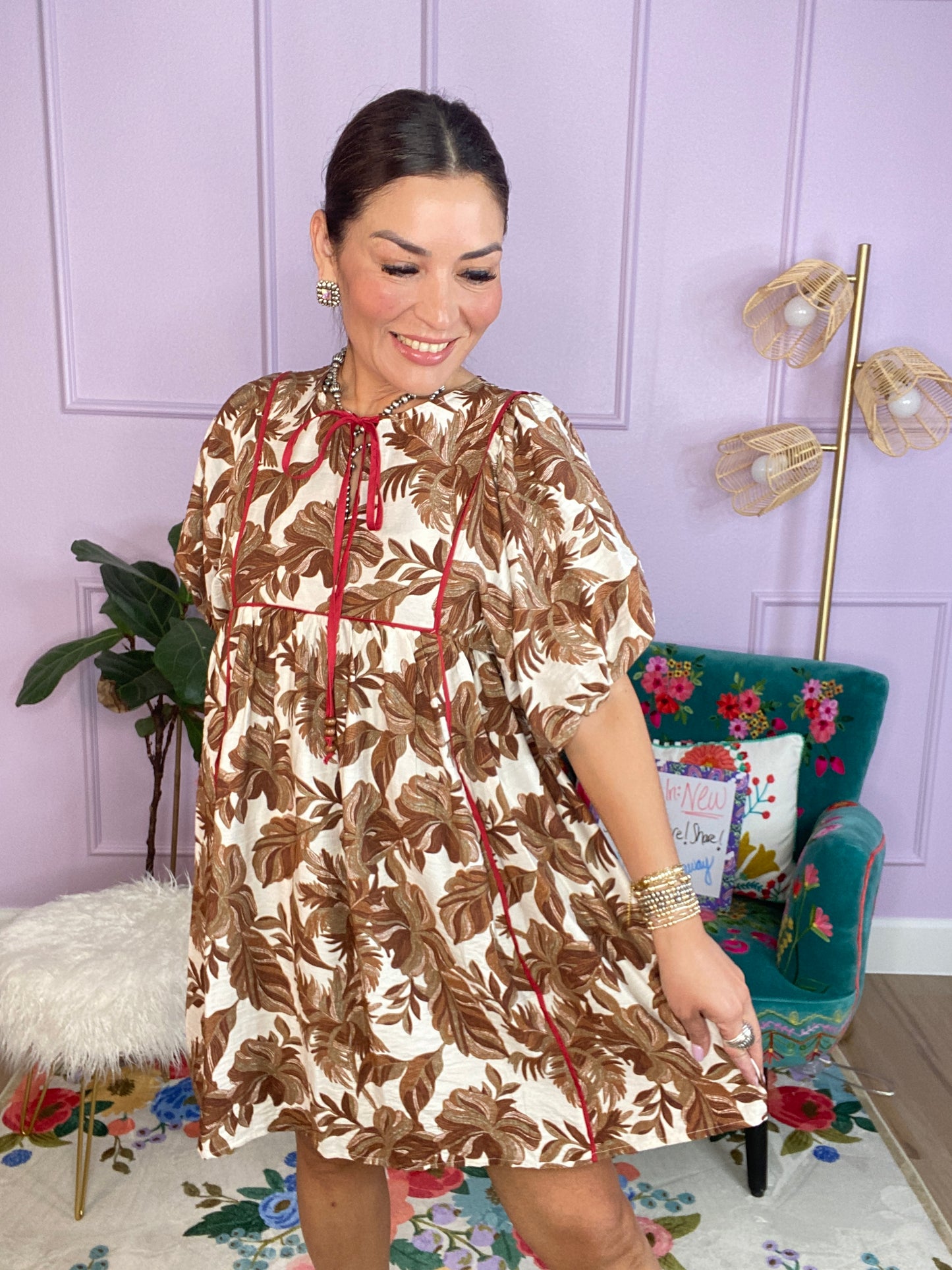 Autumn Whisper Babydoll Dress