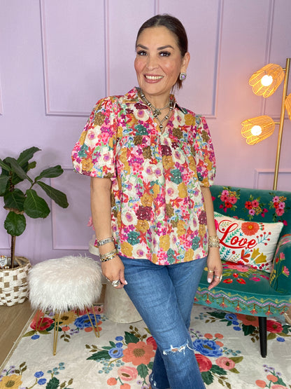MULTI FLORAL TOP