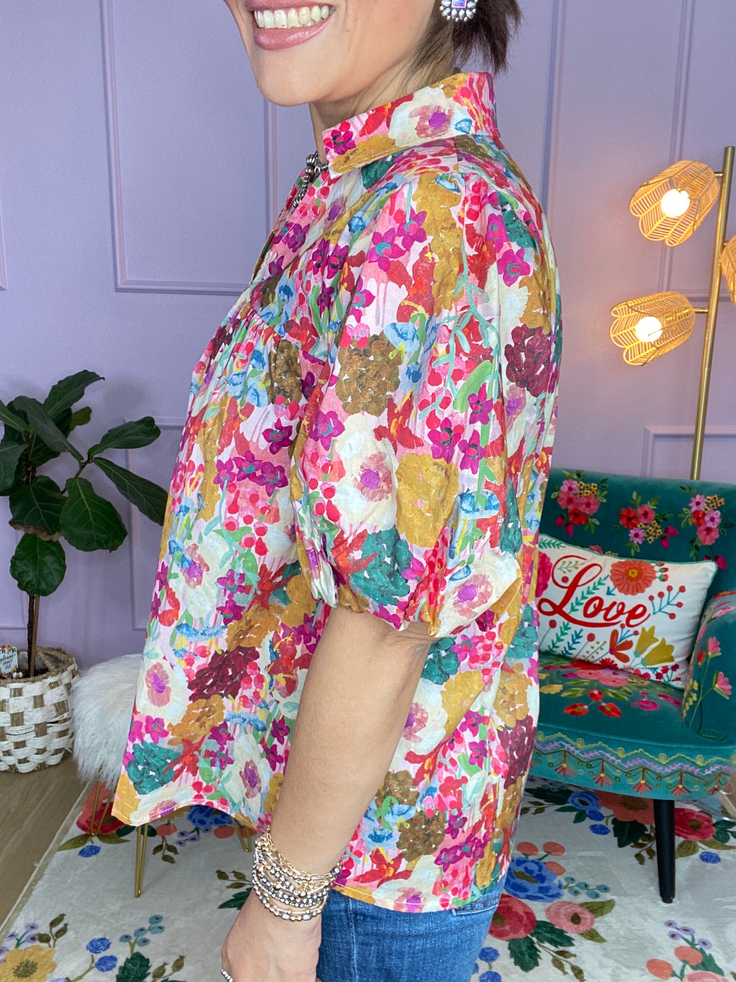 MULTI FLORAL TOP