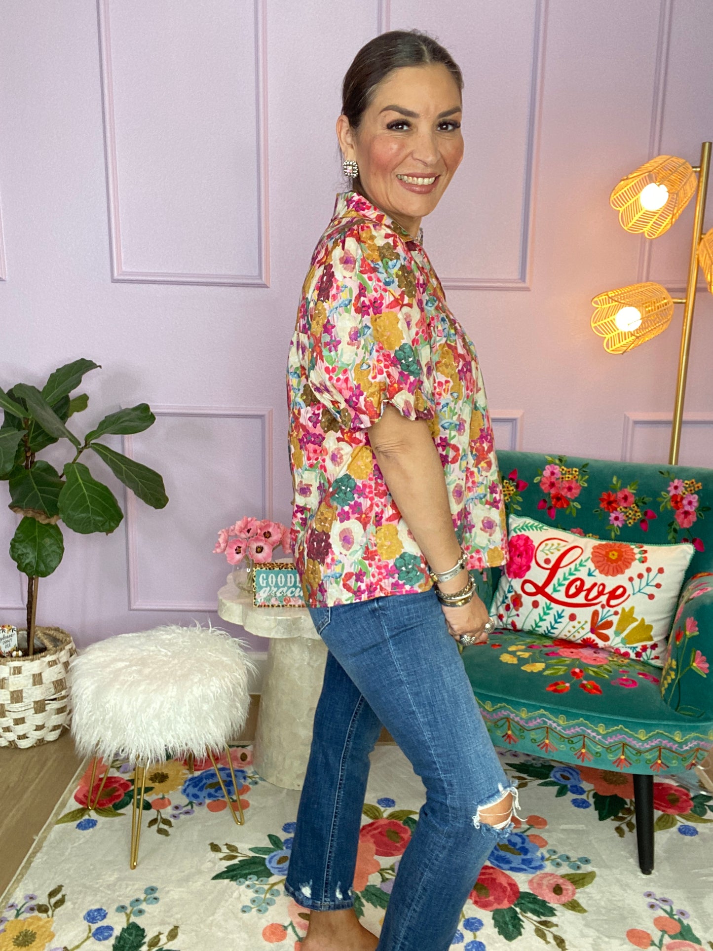 MULTI FLORAL TOP
