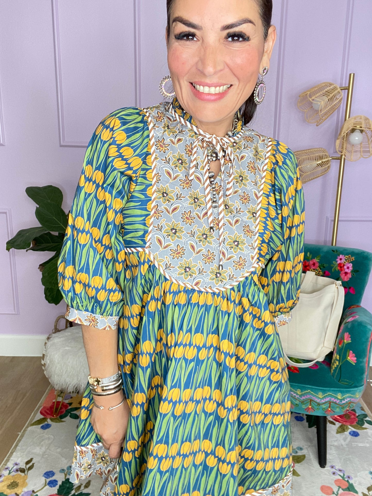 GREEN MIX DRESS