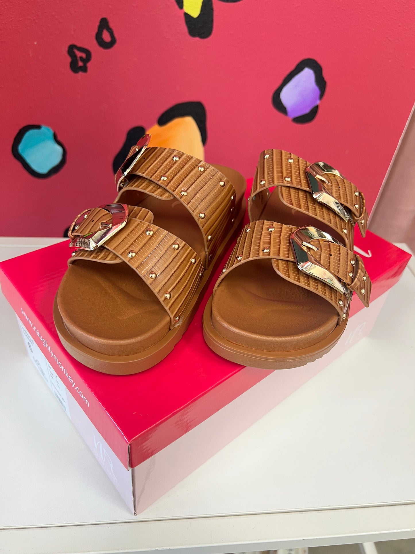 MARIGOLD SANDALS IN COGNAC