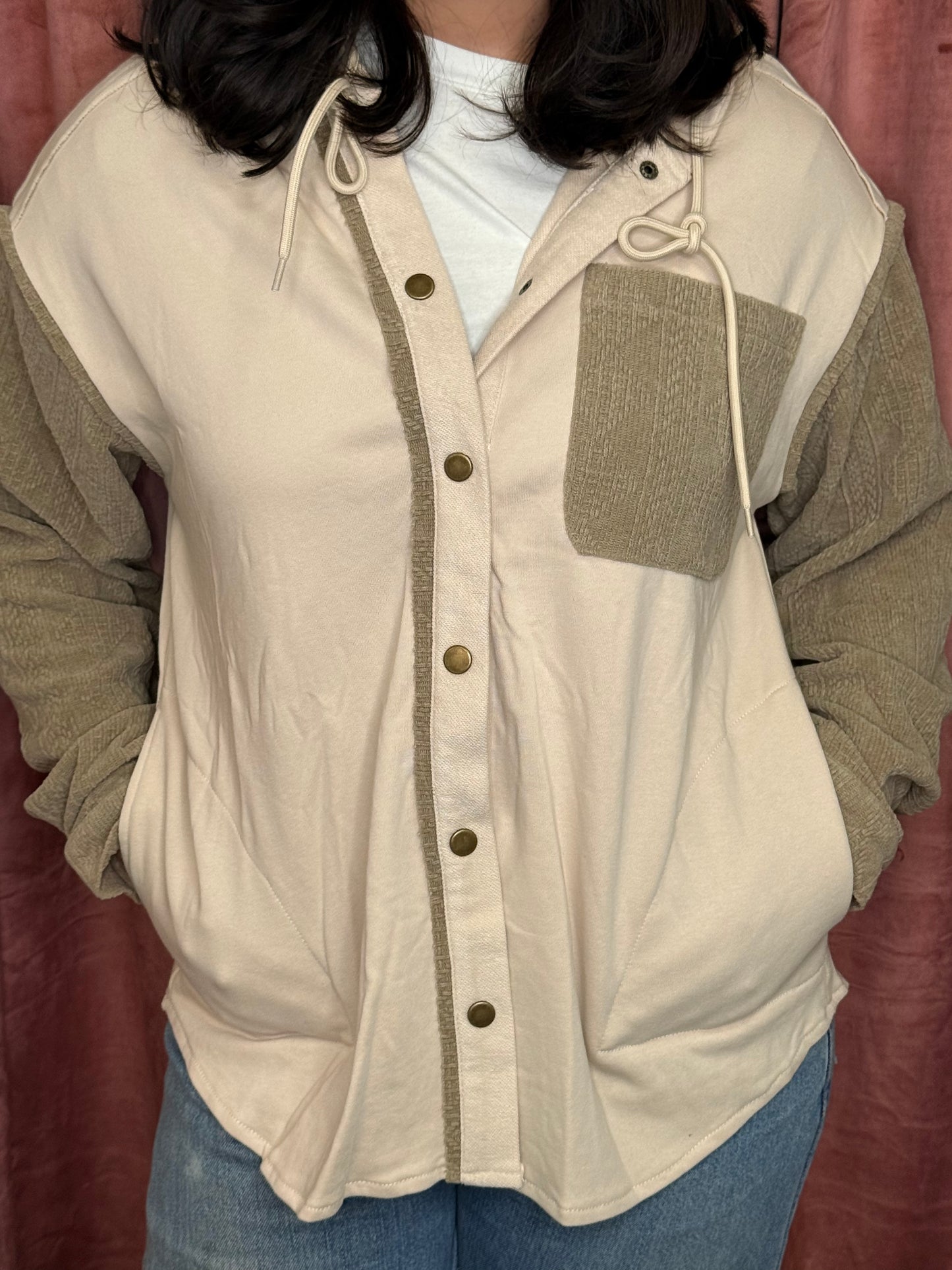 MELANGE SOFT AND TEXTURED SLEEVE TOP